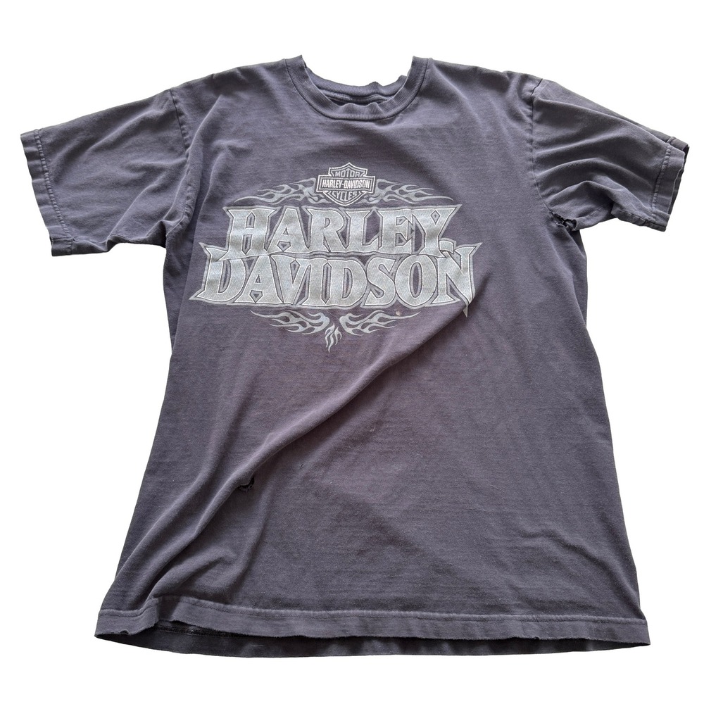 Harley Davidson Steve Drane Victoria BC Canada Vintage Distressed T-Shirt Black